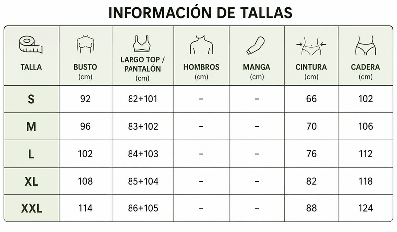 Guía de tallas