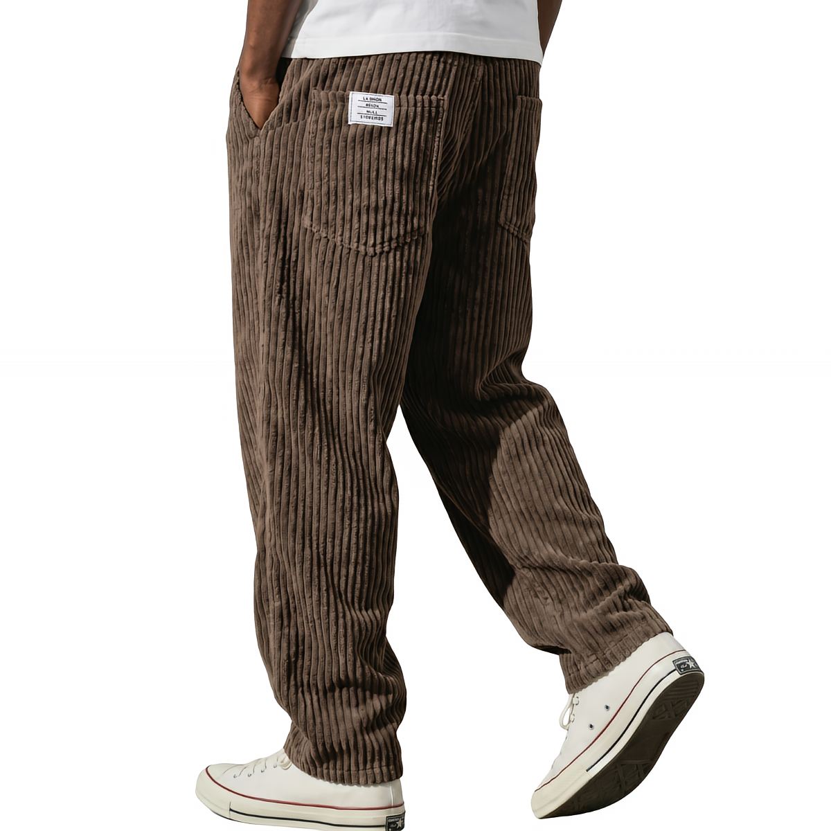Nelencia | Pantalón de Pana con Cintura Elástica
