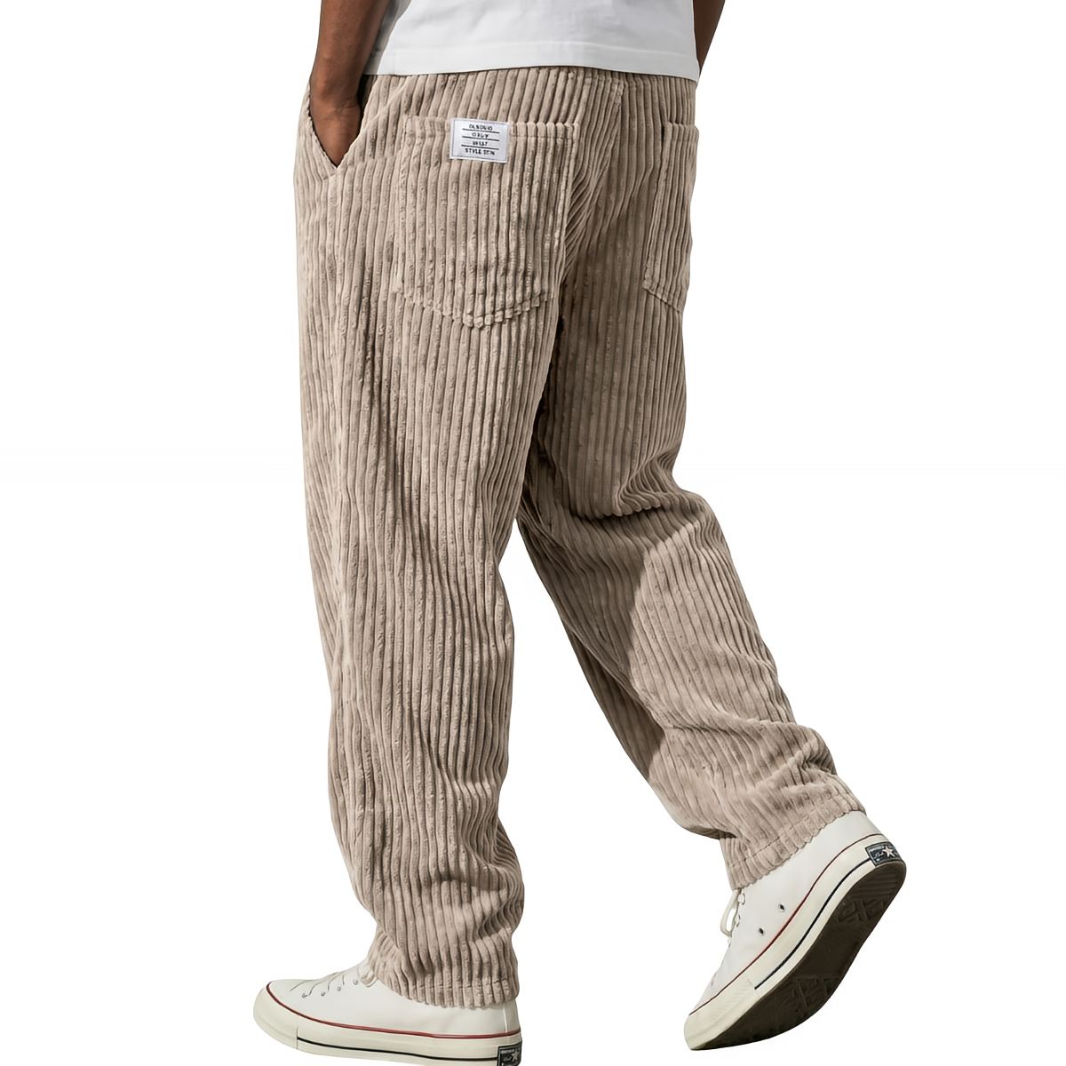 Nelencia | Pantalón de Pana con Cintura Elástica