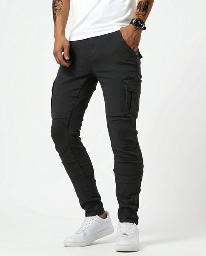 Pantalón Cargo Marino Elástico