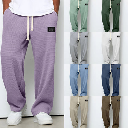Lorenzo | Pantalones de pierna ancha con tejido de panal