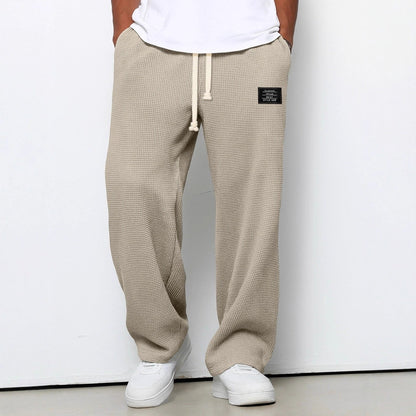 Lorenzo | Pantalones de pierna ancha con tejido de panal
