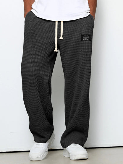 Lorenzo | Pantalones de pierna ancha con tejido de panal