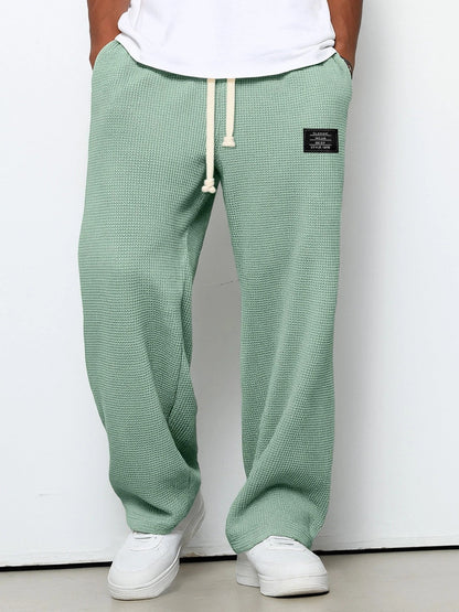 Lorenzo | Pantalones de pierna ancha con tejido de panal