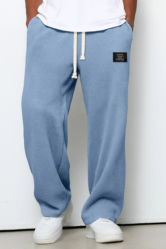 Lorenzo | Pantalones de pierna ancha con tejido de panal