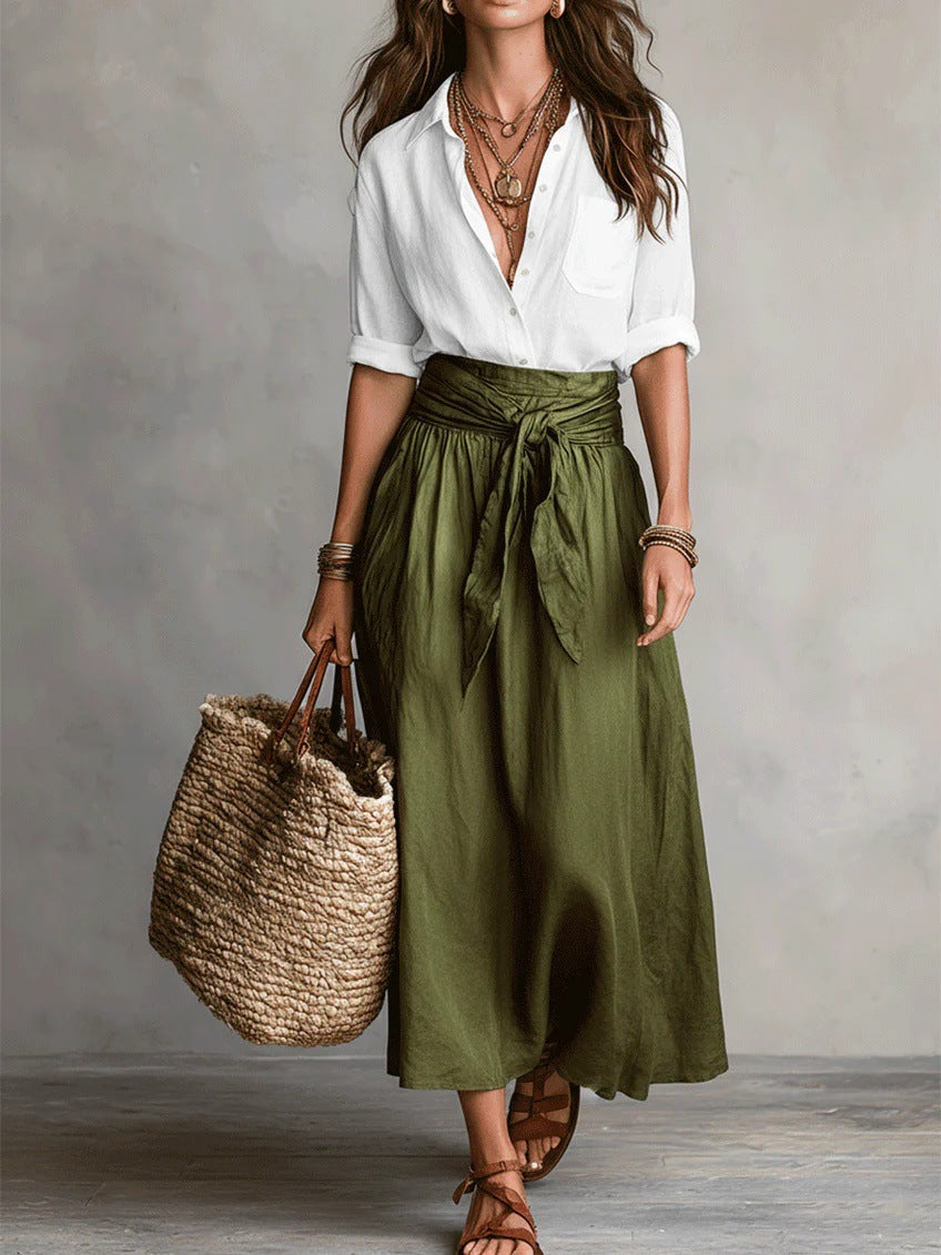 Camilla | Conjunto midi con cinturón