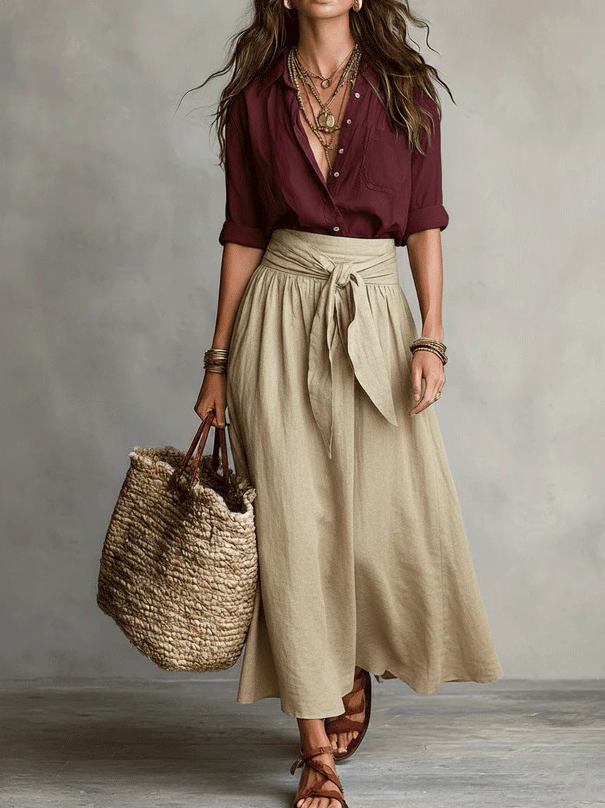 Camilla | Conjunto midi con cinturón