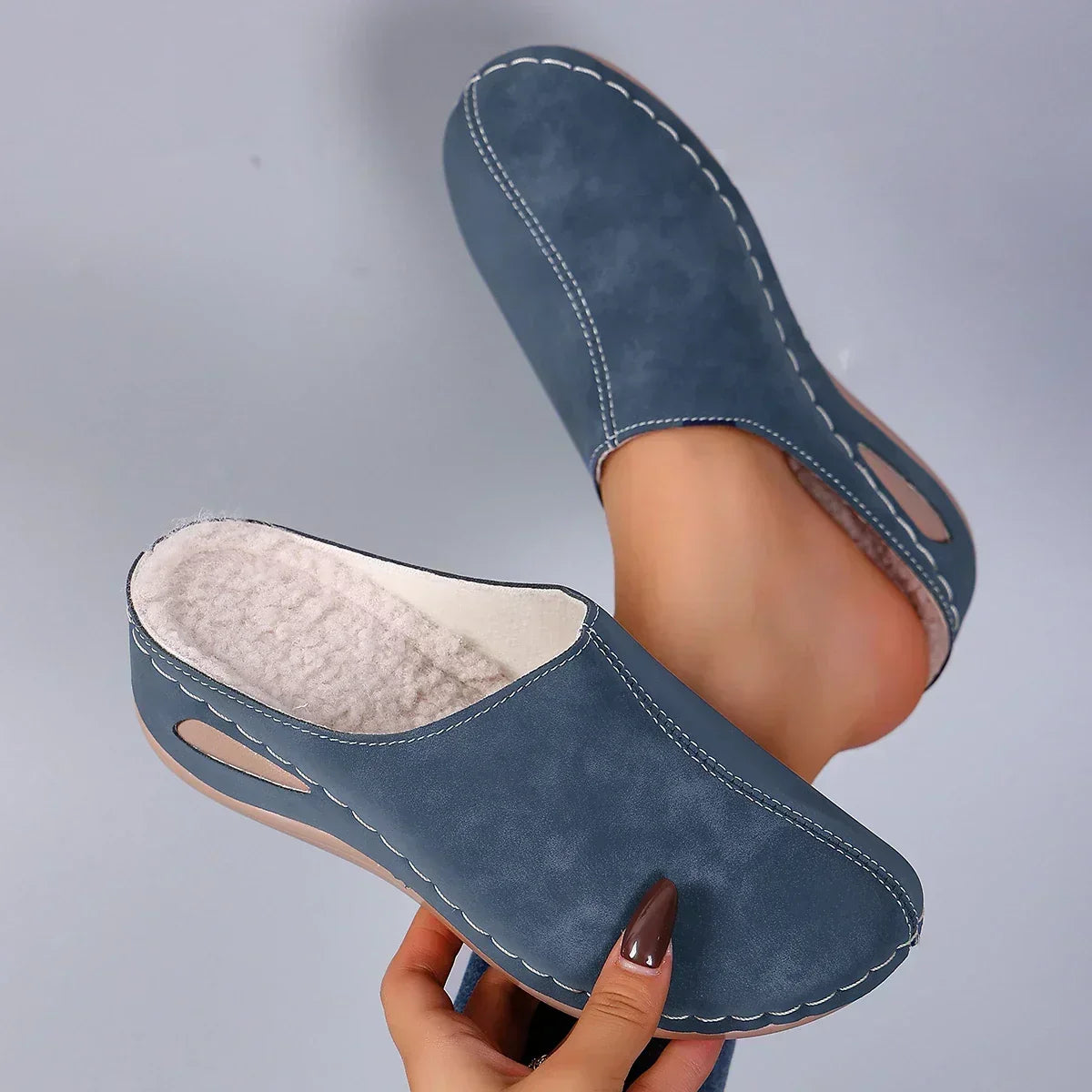 Freya | Zapatillas de Casa con Forro de Pelo Sintético