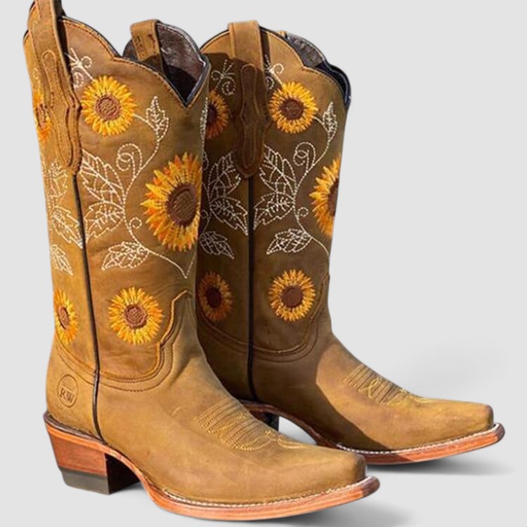 Savannah | Botas vaqueras con bordados florales