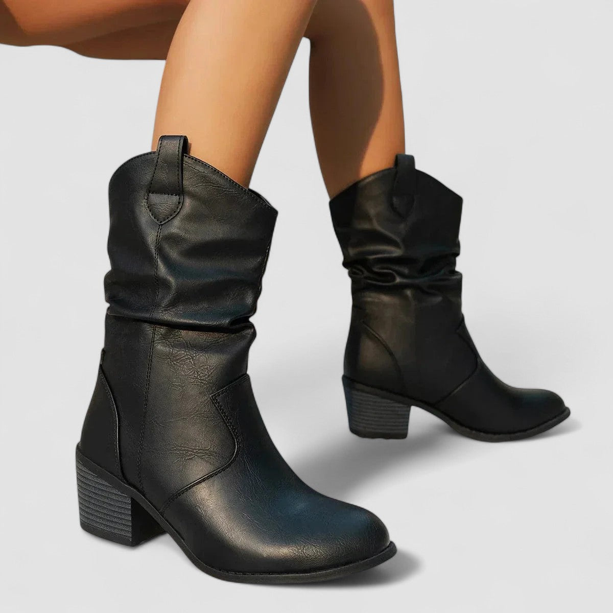 Eleanora | Botas de tacón holgado