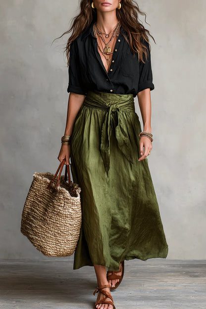 Camilla | Conjunto midi con cinturón