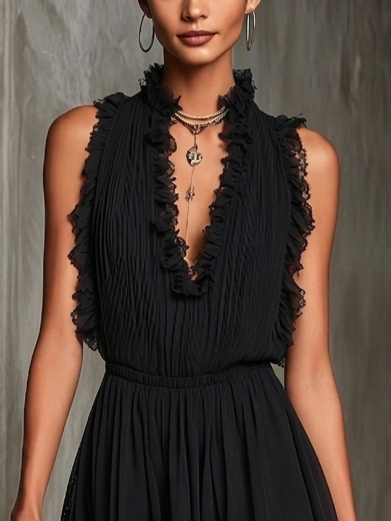 Mini mono negro con volantes