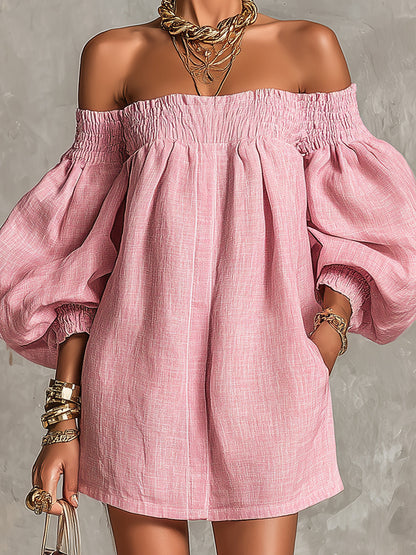 Vestido mini de corte en A holgado