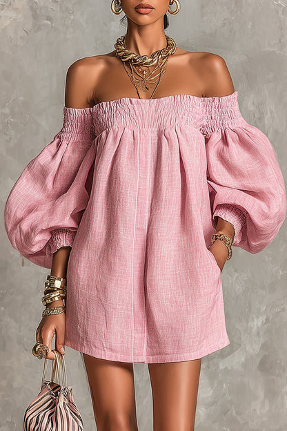 Vestido mini de corte en A holgado