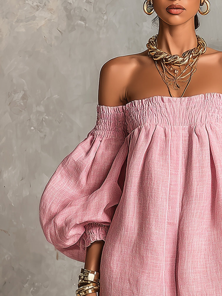 Vestido mini de corte en A holgado
