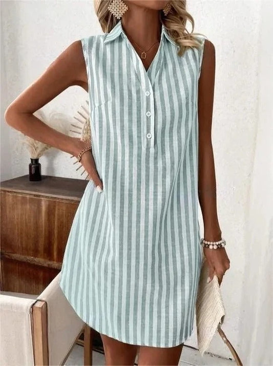 Vestido Camisero de Rayas Riviera