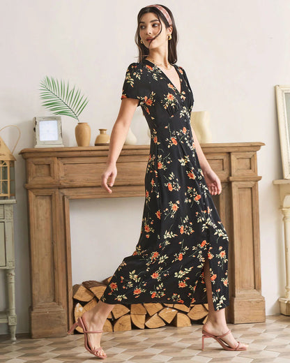Vestido Valeria Bloom – Elegancia Floral Maxi