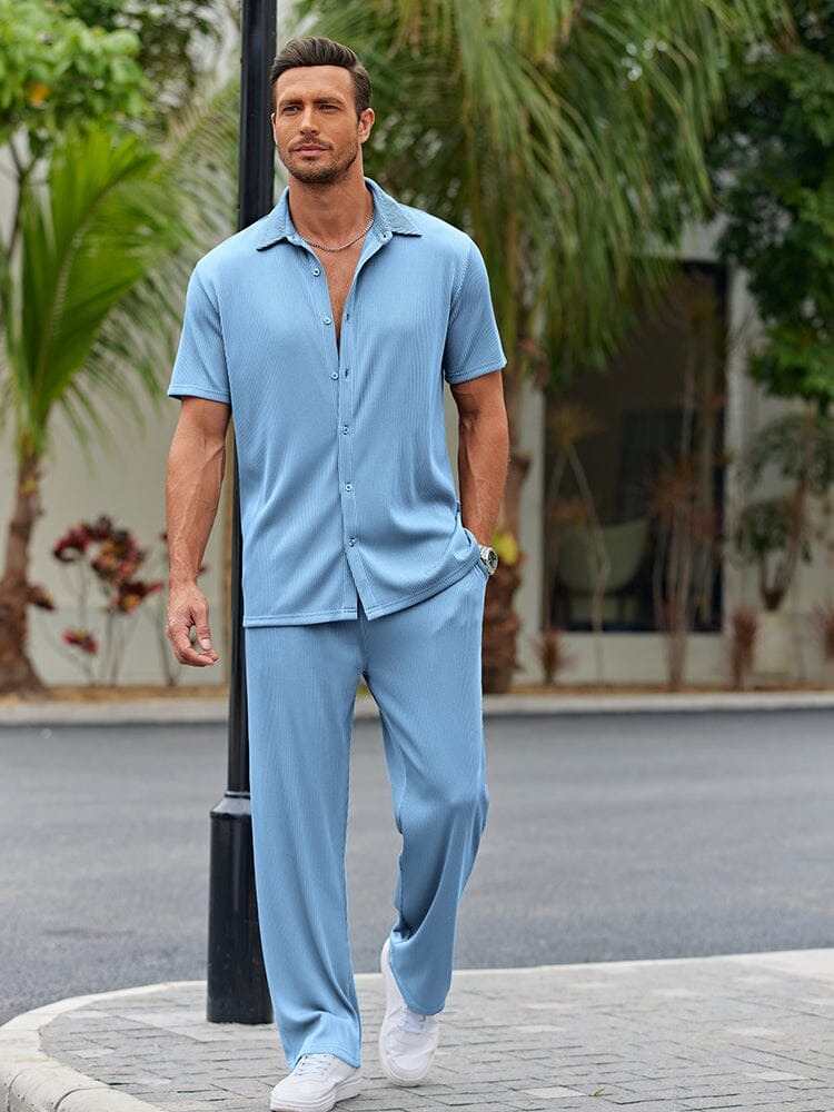 Conjunto Élite™ – Camisa y Pantalón Casual para Hombre