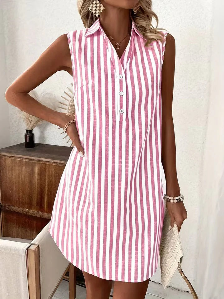 Vestido Camisero de Rayas Riviera
