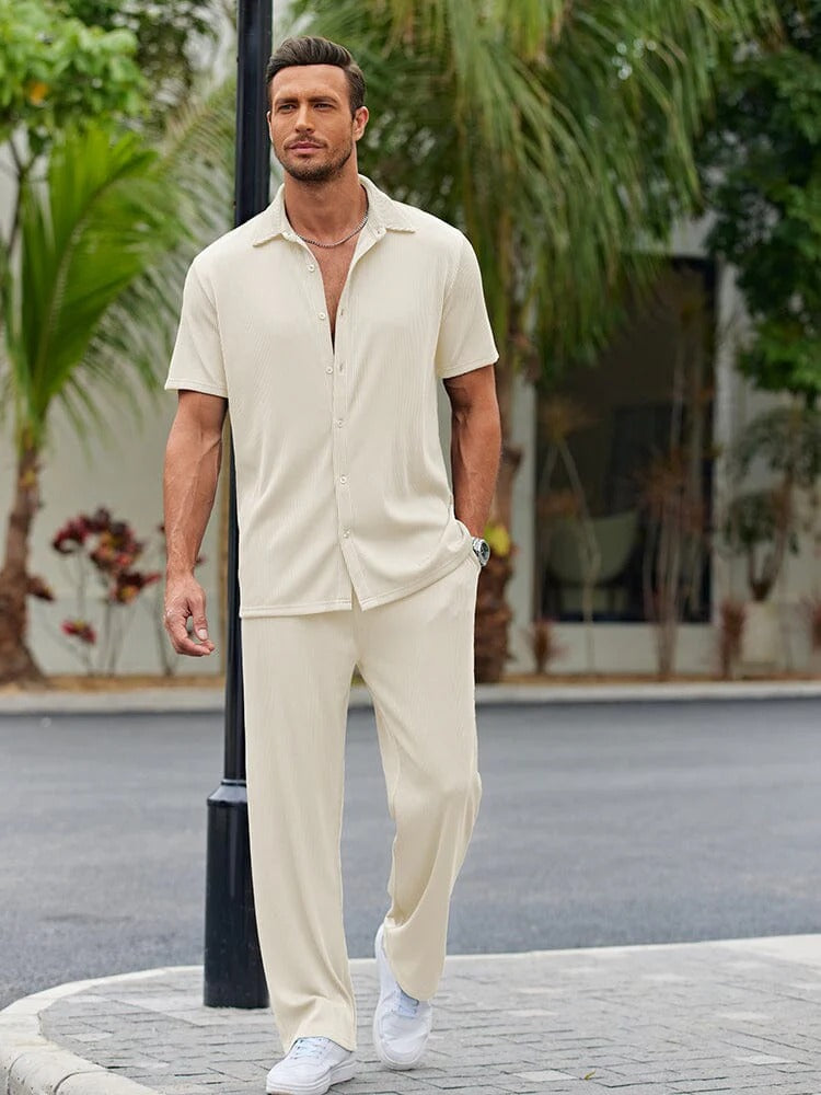 Conjunto Élite™ – Camisa y Pantalón Casual para Hombre