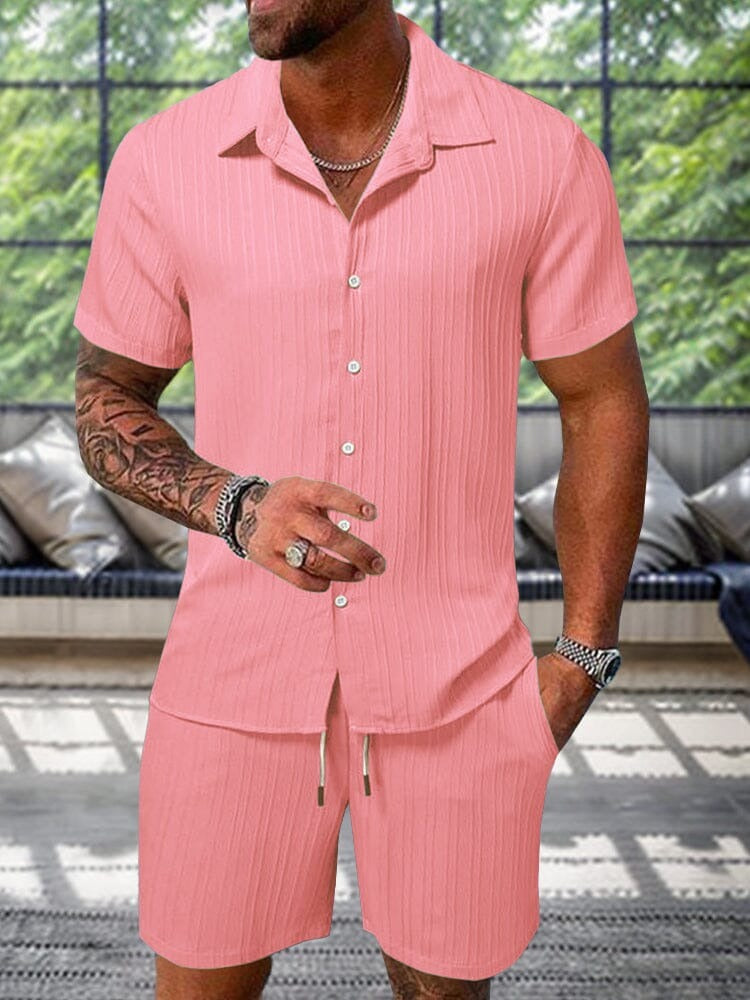 Conjunto Riviera™ – Camisa Texturizada y Pantalón para Hombre