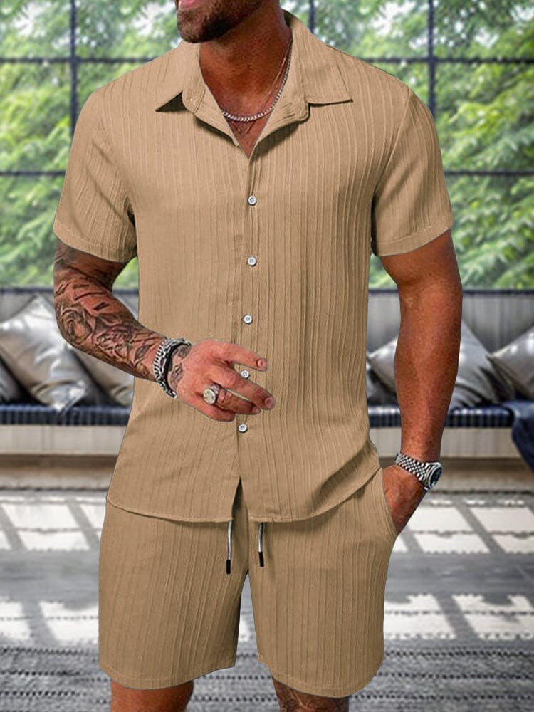Conjunto Riviera™ – Camisa Texturizada y Pantalón para Hombre