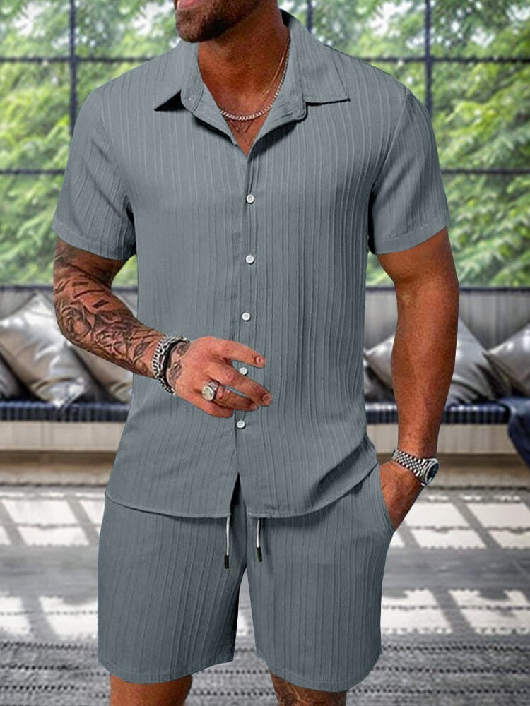 Conjunto Riviera™ – Camisa Texturizada y Pantalón para Hombre