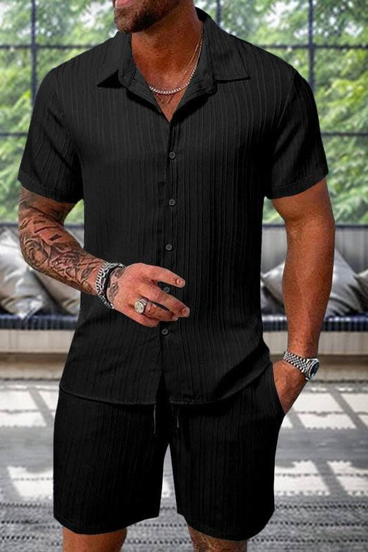 Conjunto Riviera™ – Camisa Texturizada y Pantalón para Hombre
