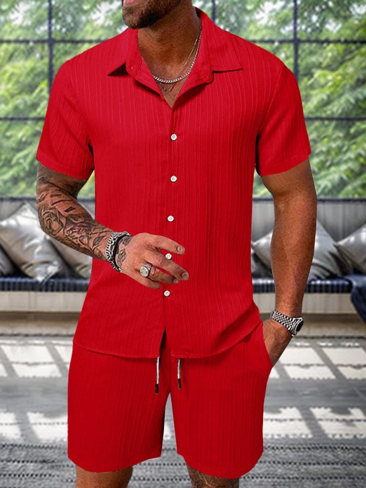 Conjunto Riviera™ – Camisa Texturizada y Pantalón para Hombre