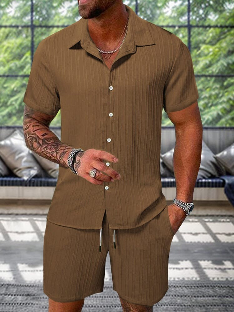 Conjunto Riviera™ – Camisa Texturizada y Pantalón para Hombre