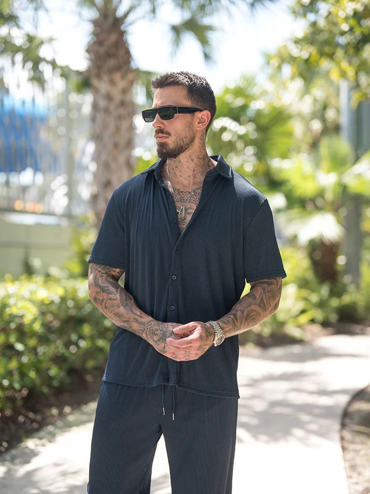 Conjunto Élite™ – Camisa y Pantalón Casual para Hombre