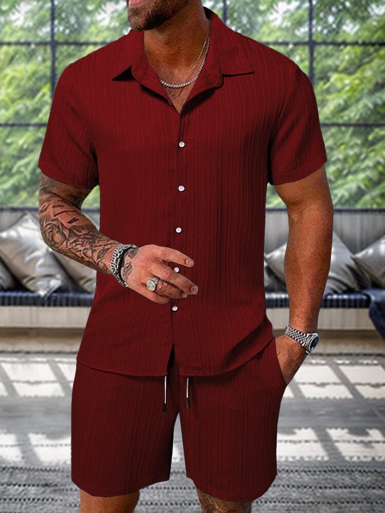 Conjunto Riviera™ – Camisa Texturizada y Pantalón para Hombre