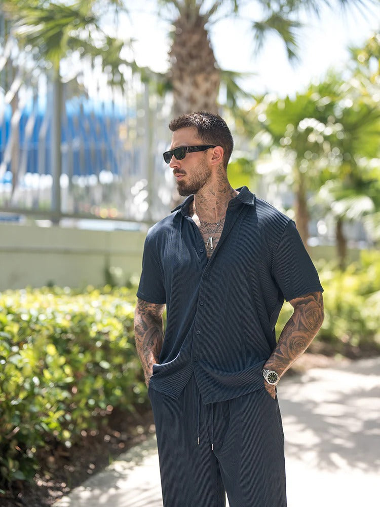 Conjunto Élite™ – Camisa y Pantalón Casual para Hombre