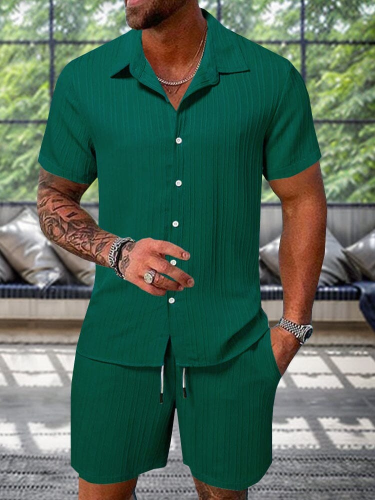 Conjunto Riviera™ – Camisa Texturizada y Pantalón para Hombre