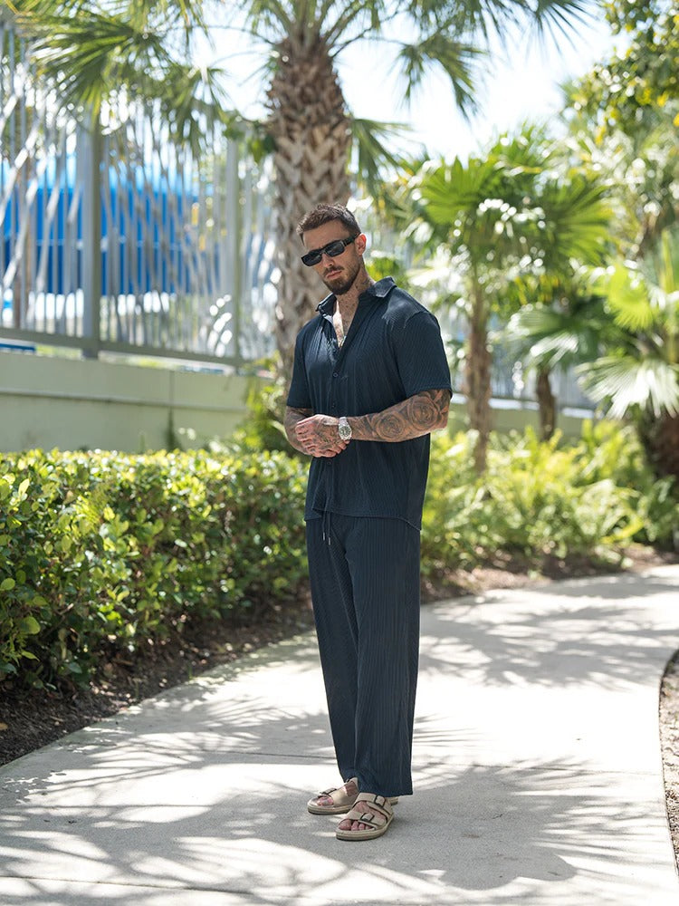 Conjunto Élite™ – Camisa y Pantalón Casual para Hombre
