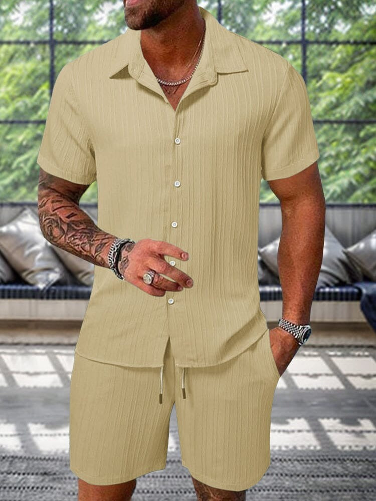 Conjunto Riviera™ – Camisa Texturizada y Pantalón para Hombre