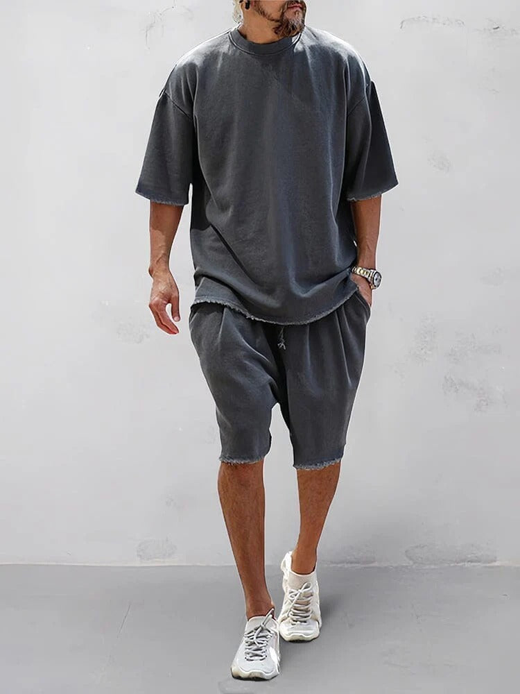 Conjunto Oversize Urban Comfort para Hombre | Camiseta y Pantalón Deportivo Premium