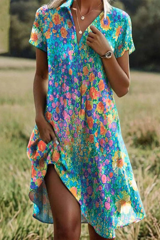 Vestido Midi Fluido Estampado – Elegancia Casual para el Día a Día