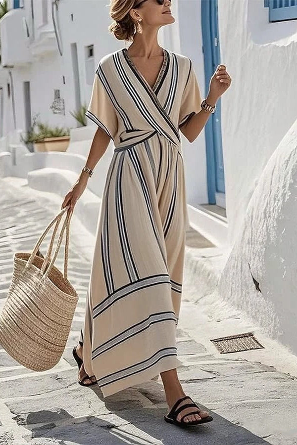 Vestido Midi Santorini – Elegancia Mediterránea para el Verano