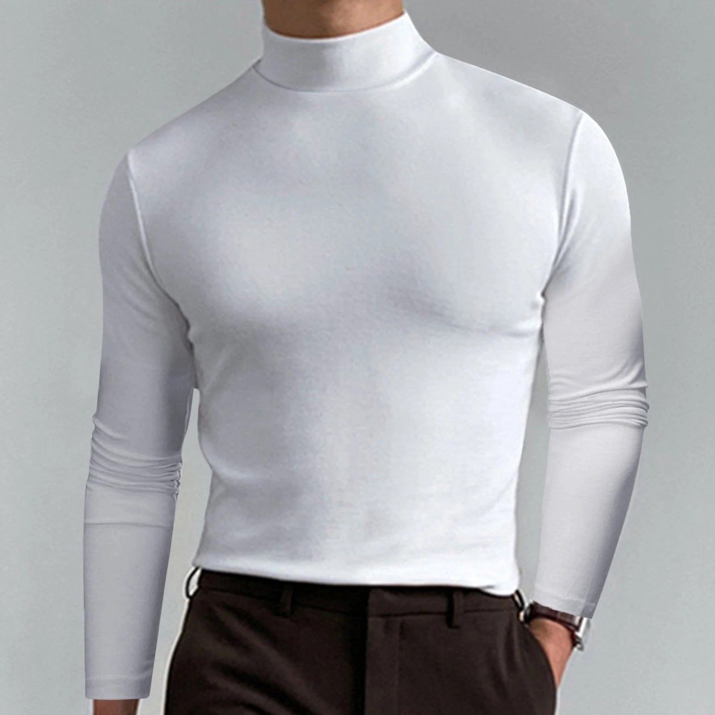 Camiseta Urban Fit™ | Cuello Alto de Manga Larga para Hombre