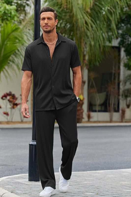 Conjunto Élite™ – Camisa y Pantalón Casual para Hombre