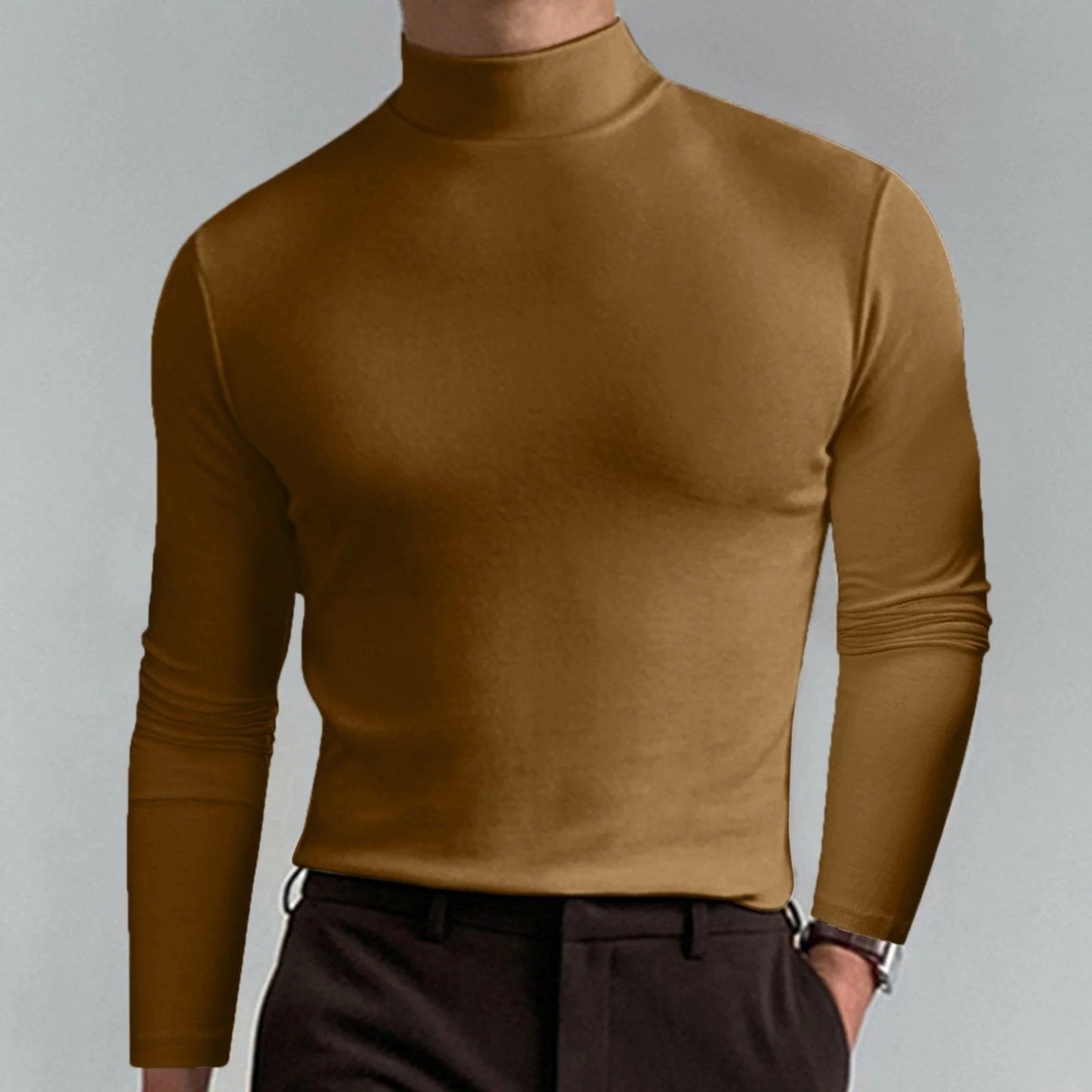 Camiseta Urban Fit™ | Cuello Alto de Manga Larga para Hombre