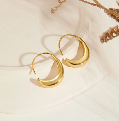 Pendientes Aura – Aros Dorados Minimalistas
