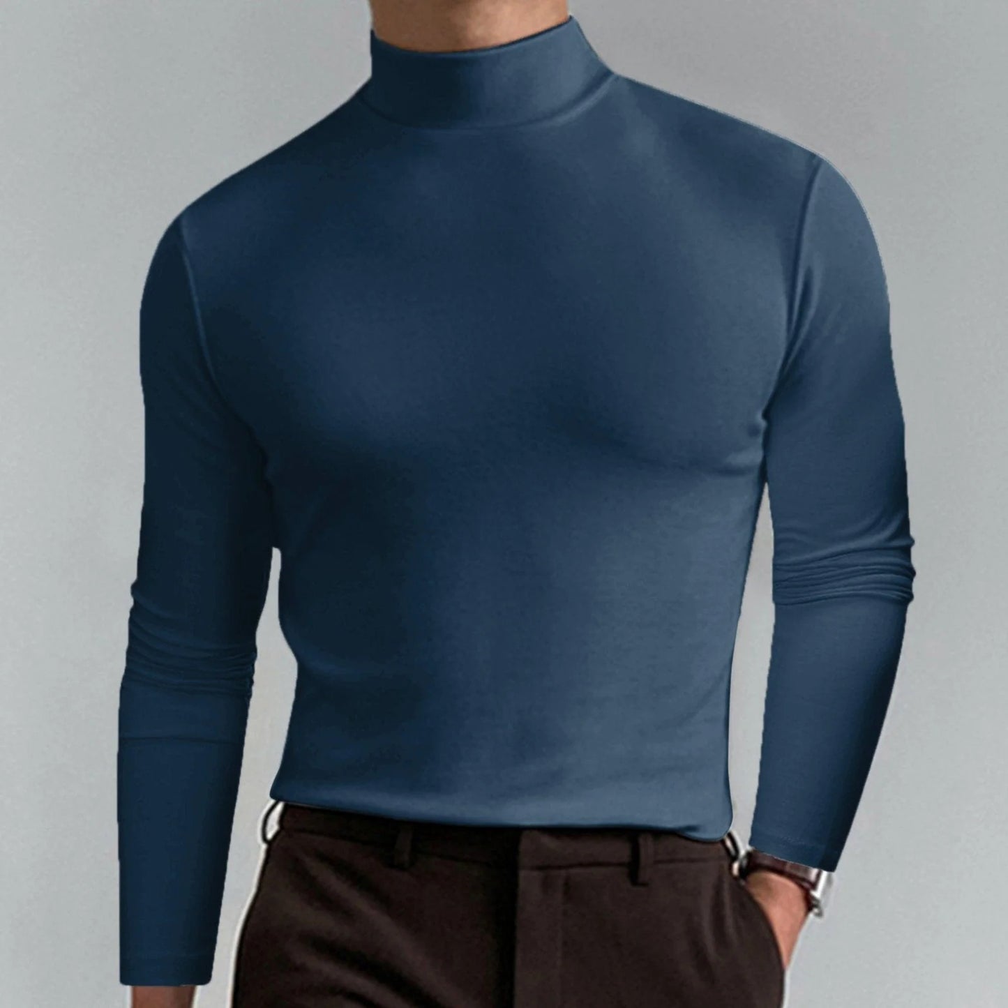 Camiseta Urban Fit™ | Cuello Alto de Manga Larga para Hombre