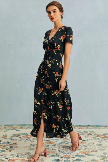 Vestido Valeria Bloom – Elegancia Floral Maxi