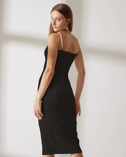 Vestido Élia Pearl Wave – Elegancia Texturizada