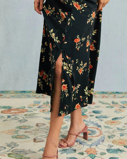 Vestido Valeria Bloom – Elegancia Floral Maxi