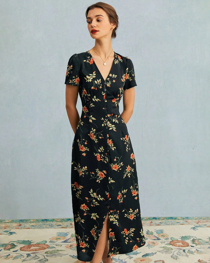 Vestido Valeria Bloom – Elegancia Floral Maxi