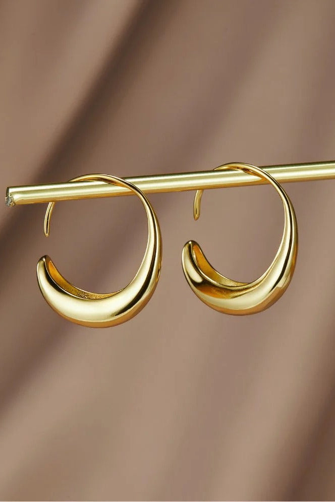 Pendientes Aura – Aros Dorados Minimalistas