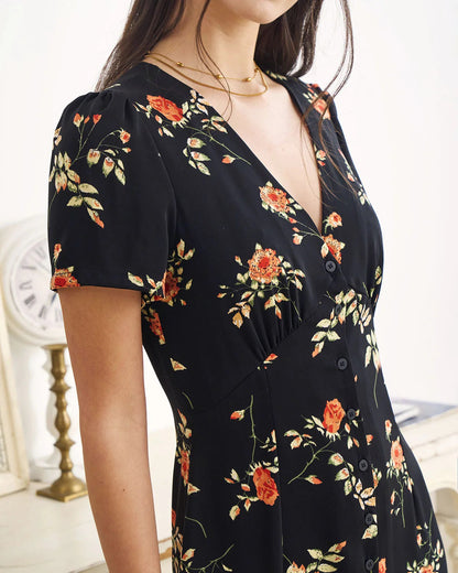 Vestido Valeria Bloom – Elegancia Floral Maxi